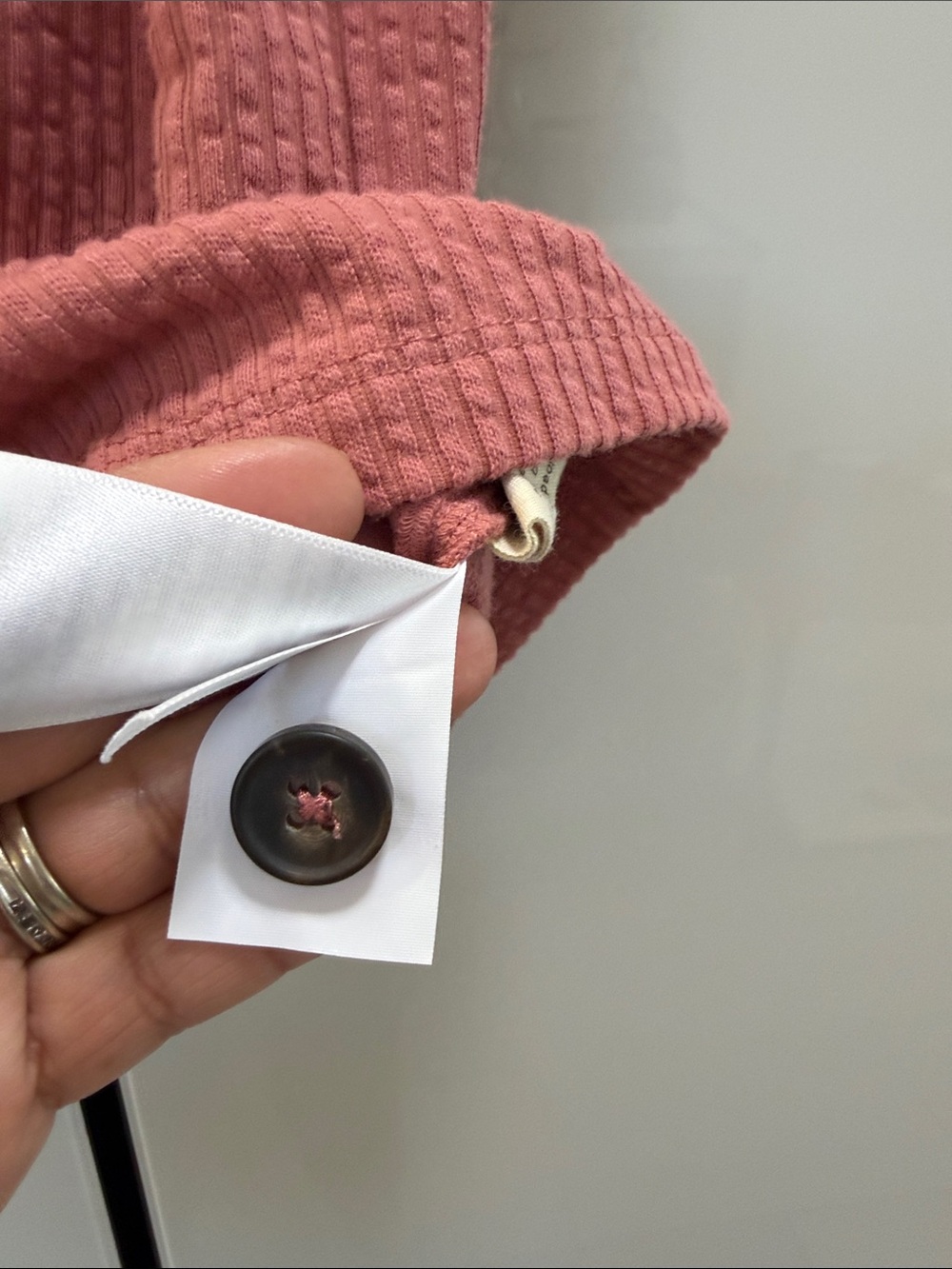 Madewell Short Sleeve Waffle Knit Top in Rose - Picture 4 of 7